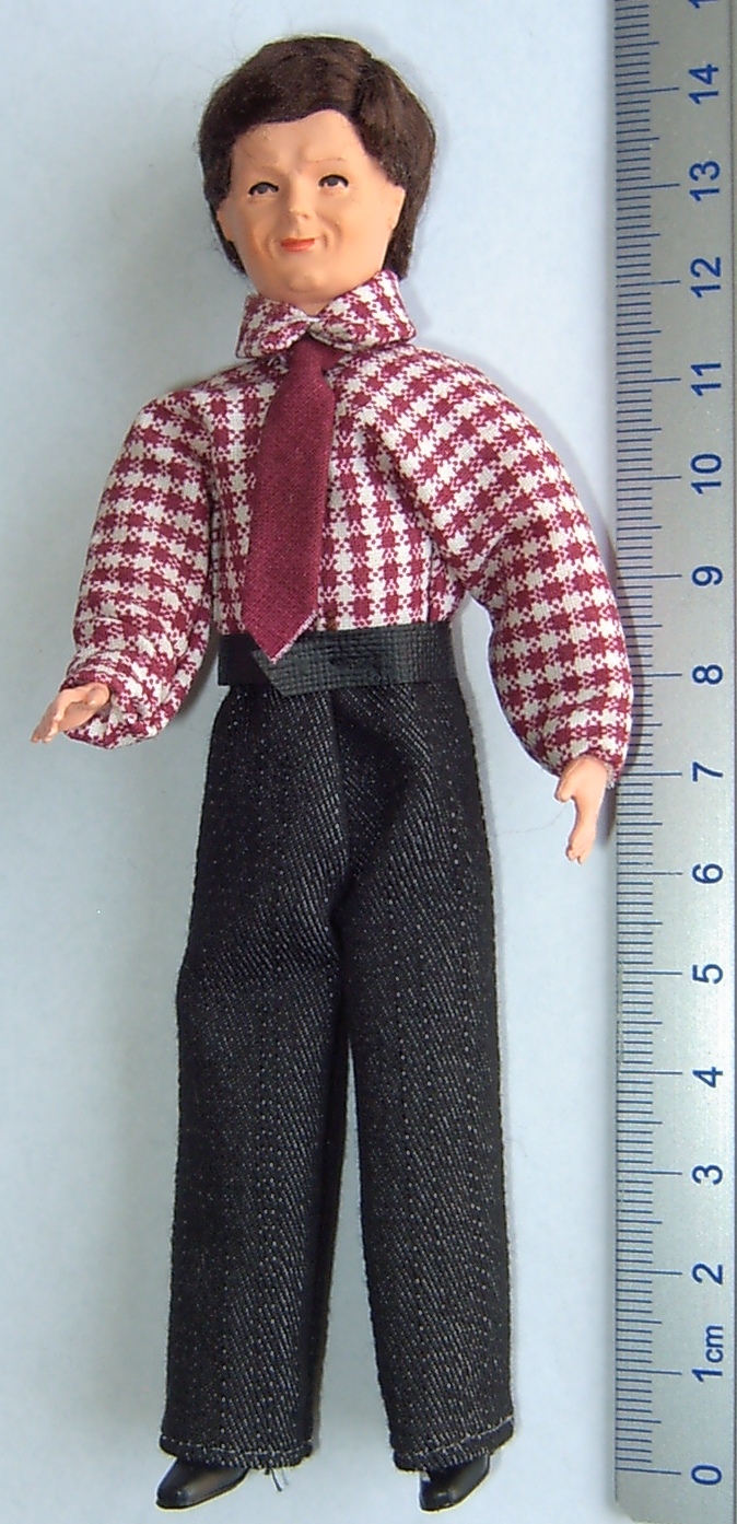 Biegepuppe Trucker ca. 14cm hoch mit schwarzer Hose,