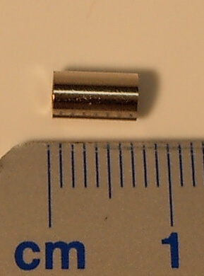 Hülse 4x0,5x7mm, vernickelt, 1 Stück