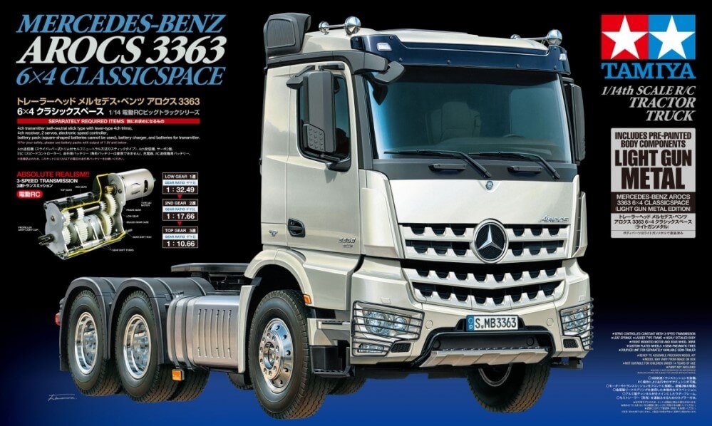 Tamiya Mercedes Benz Arocs 3363 Hell-Gun Metallic 56359