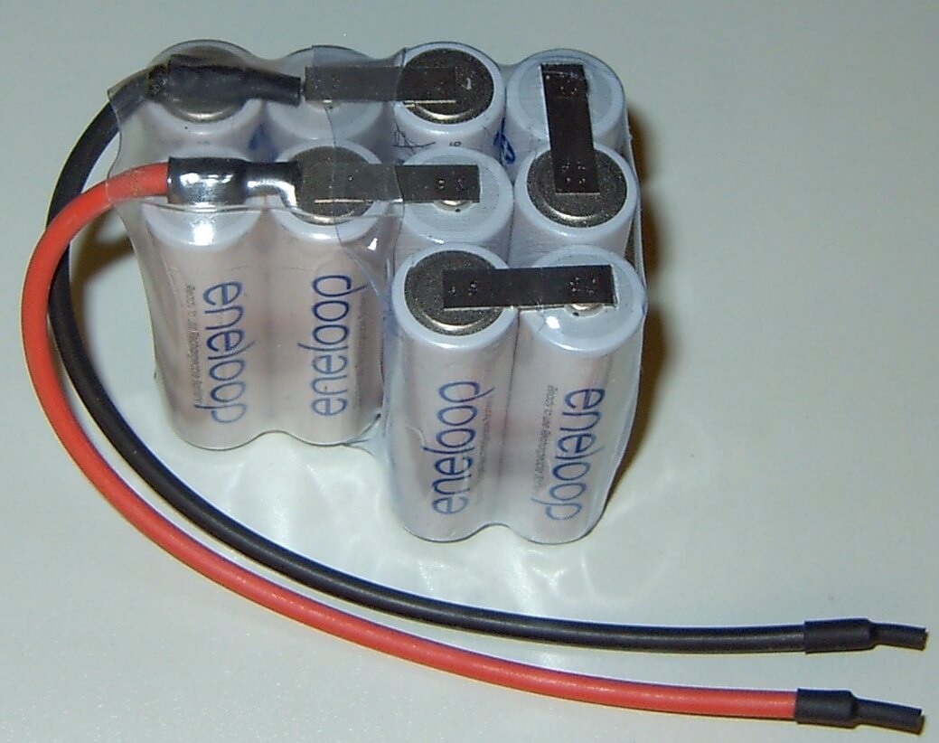 Akku-Pack mit 10x ENELOOP HR-3U-Zellen,  12V, 2000mAh, ohn  