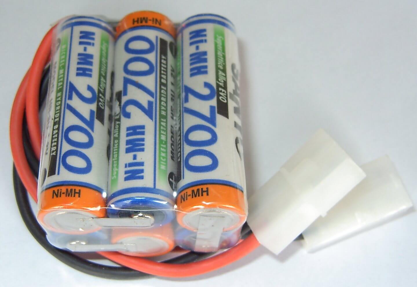 Akku-Pack mit 6x Sanyo HR-3U-Zellen,7,2V 6 Zellen, 2700mAh