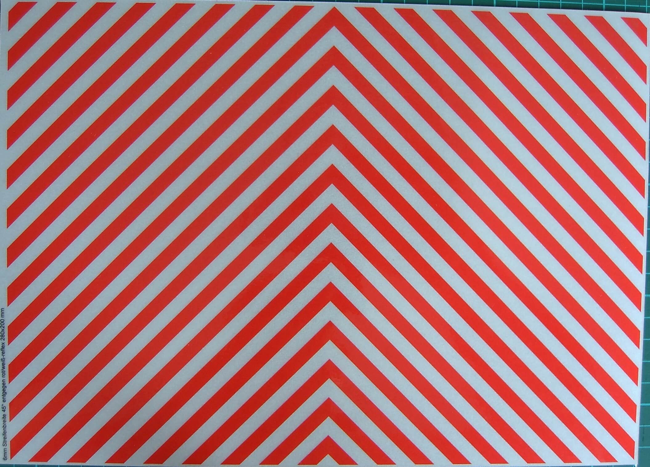 Dekorbogen Warnstreifen REFLEKTIEREND ca. 200x280mm         