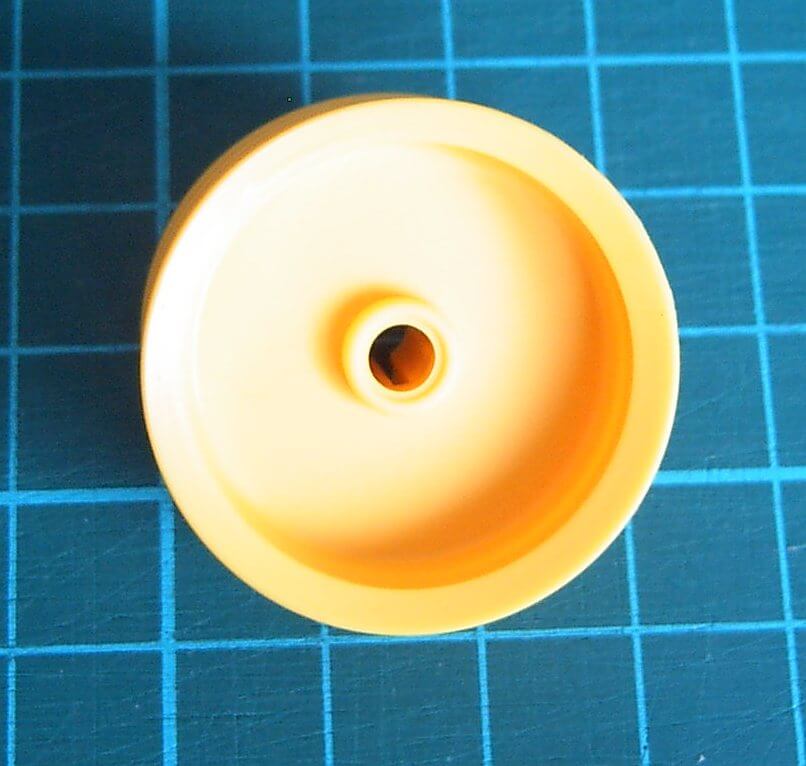 Felge, gelb, 30/27mm Horn/Bett Durchmess 16mm breit, mit    