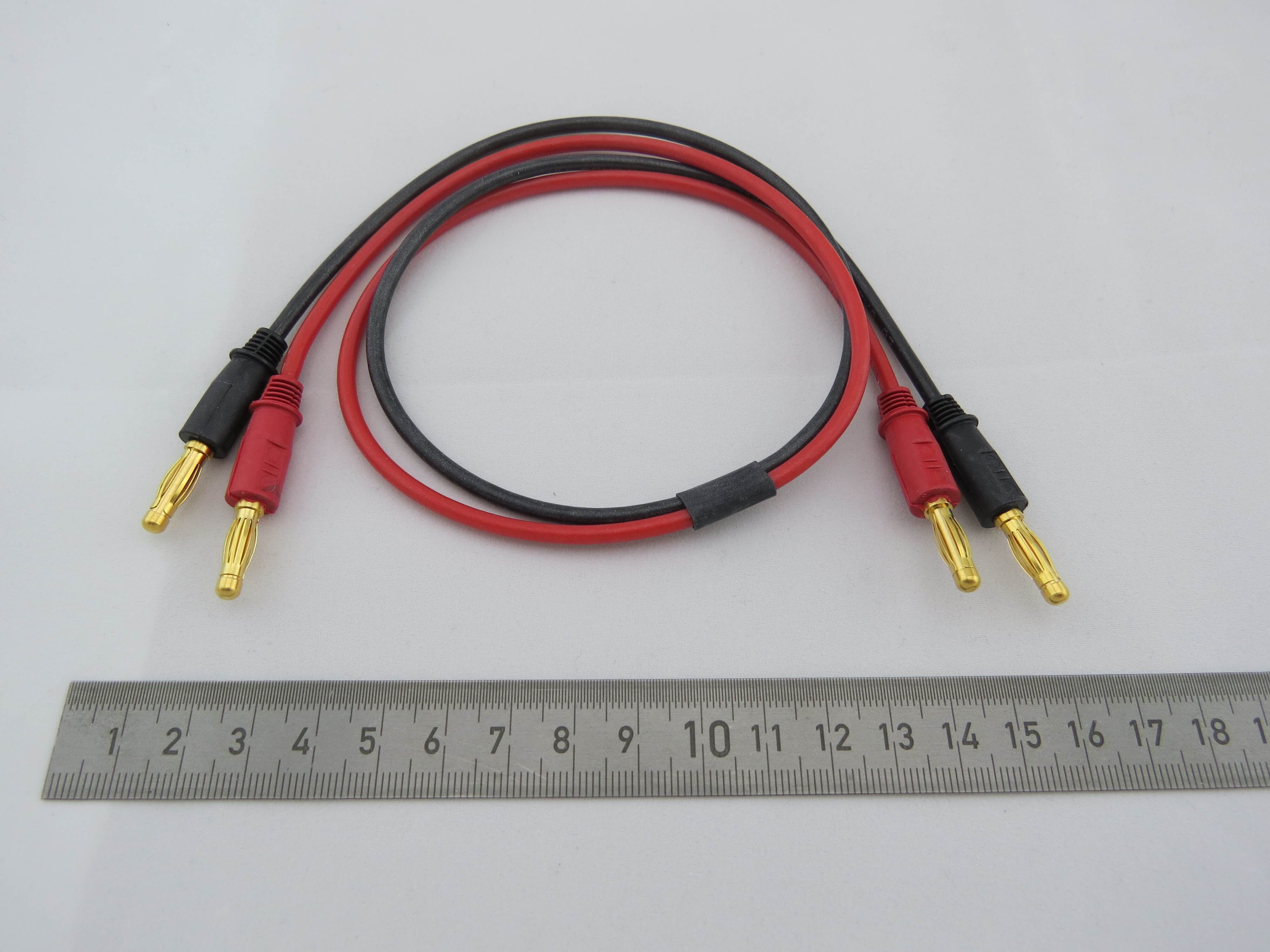 1 Ladekabel Bananenstecker, beidseitig, Silikonkabel        