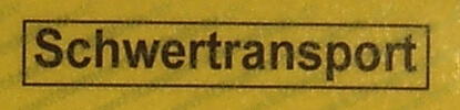 Aufkleber REFLEX-Warnschild "Schwertran. aus                