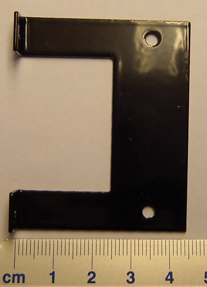 Halter für Stoßstange, 45mm hoch,schwarz 55mm breit