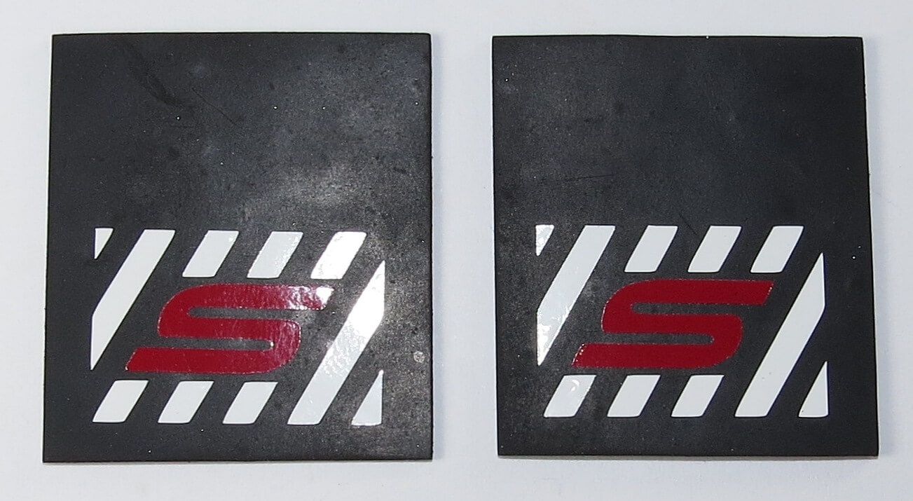 1 Paar Schmutzlappen 50 x 40mm (H x B)   mit individuellem  