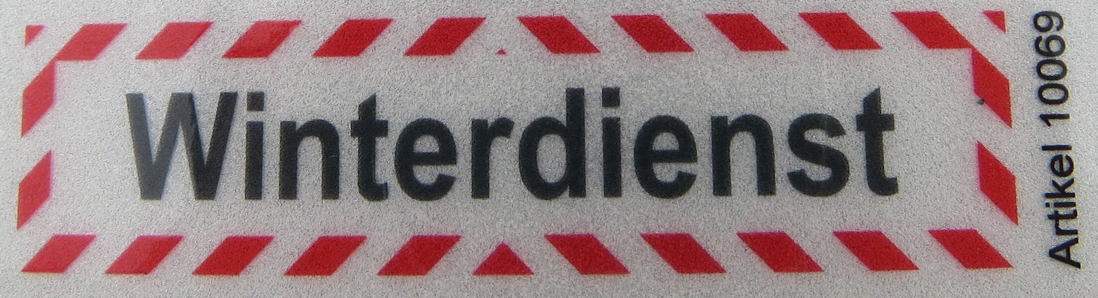 Textschild "Winterdienst" 1-zeilig, selbstklebende Folie mit