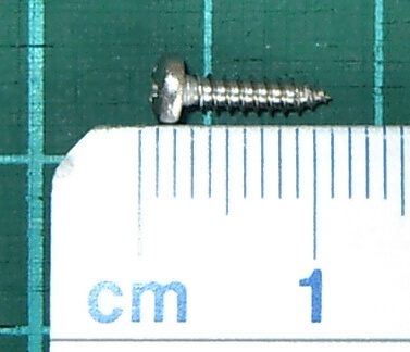 Blechschraube 2,2x9,5mm DIN7981 (479 laut Bauplan)          