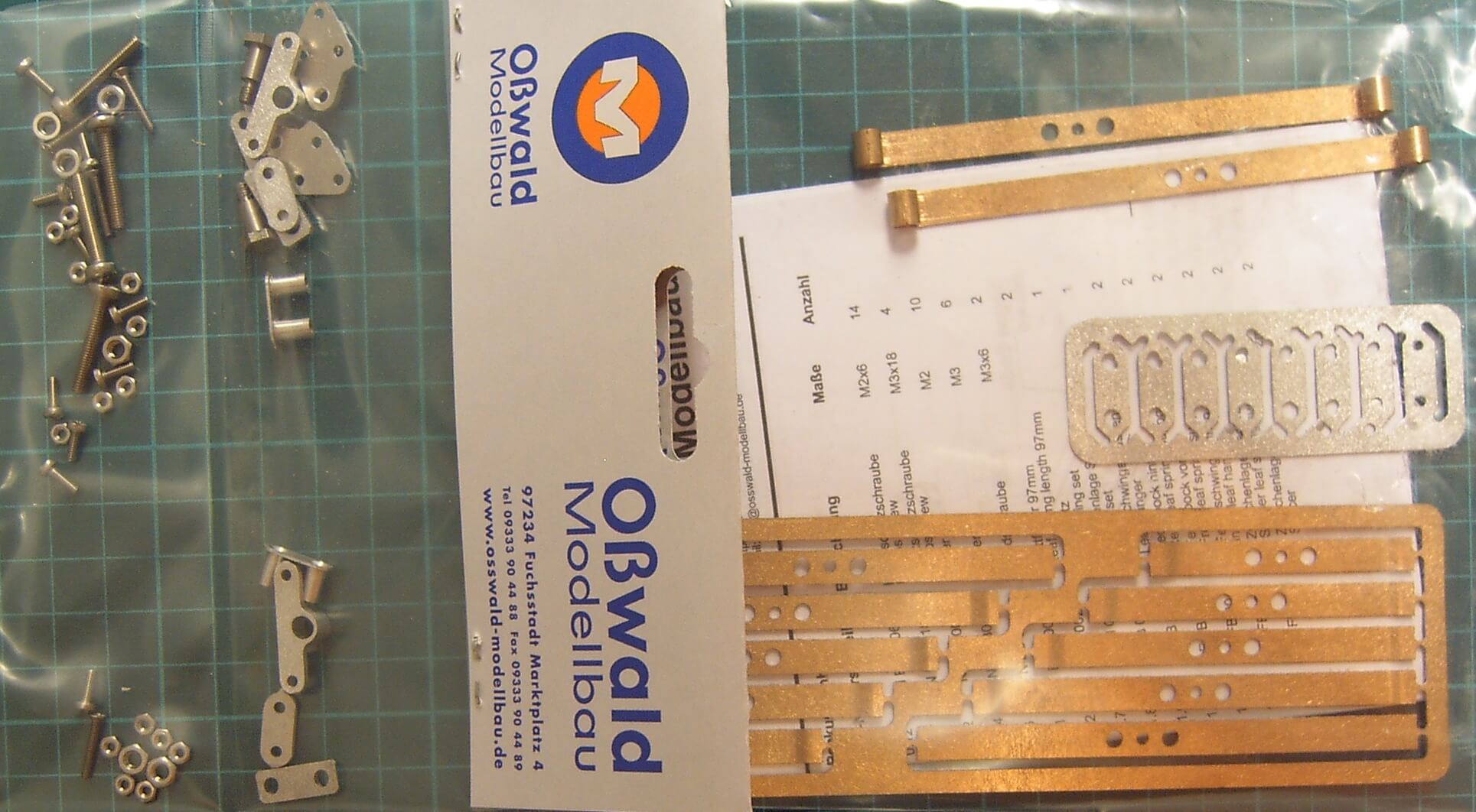 1x Federpaket Vorderachse Oßwald FB001.  Für angetriebene