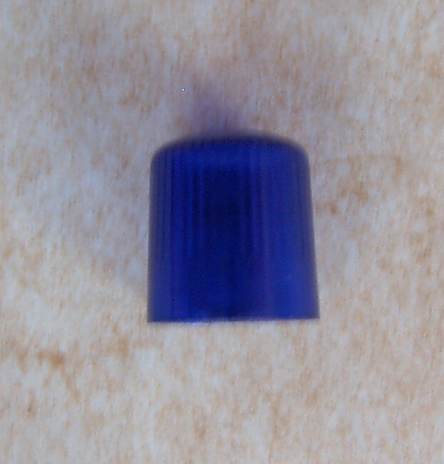 Ersatzhaube f. Rundumleuchte, blau, 1:12 eckig, Glashöhe    