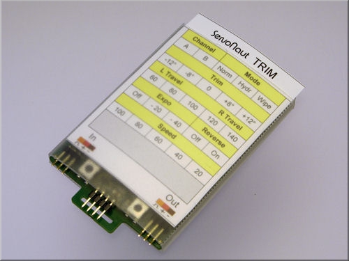 1 CARD Servotester und Programmier- Karte (Servonaut).      