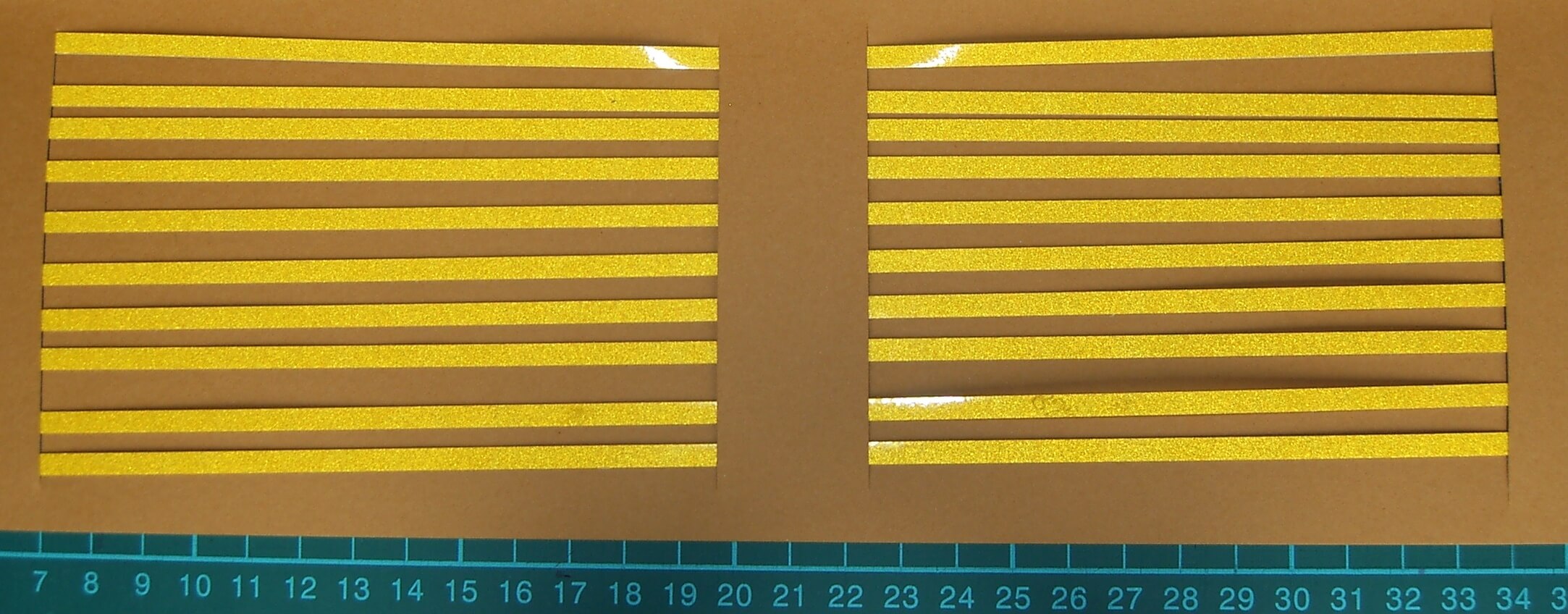 Warnstreifenset 4mm Streifenbreite, orange-reflex, ca