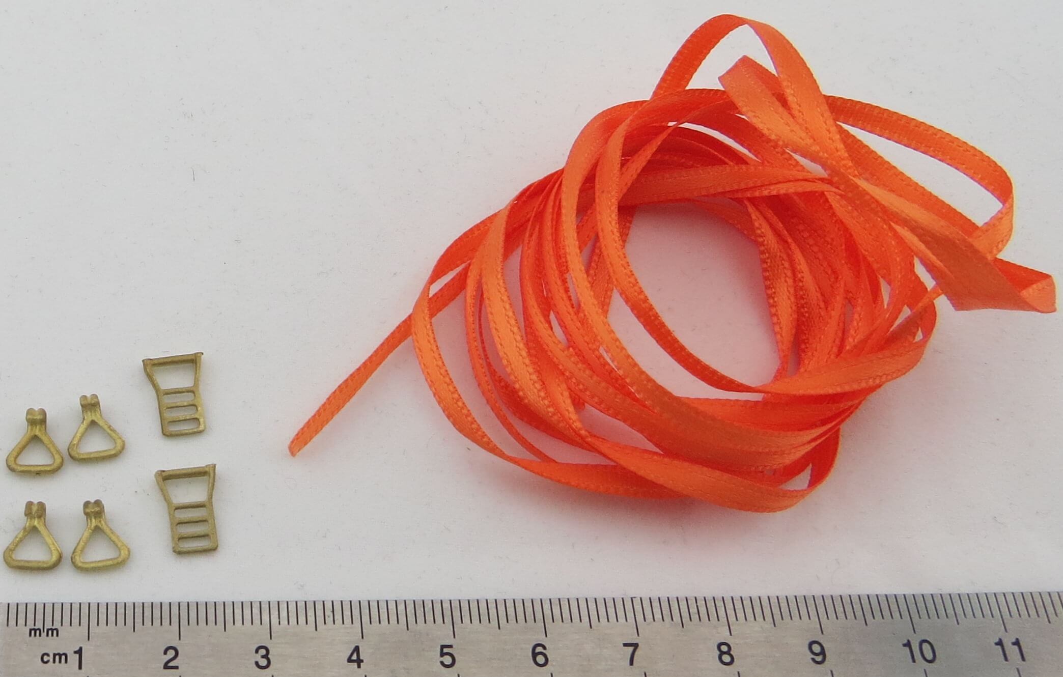 Zurr-Set aus 4 grossen Doppelhaken,MS-Feinguss, Zurrband    