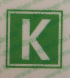 K-Schild grün/weiß 1/13,2 Hinweisschild  "Kombiverkehr"