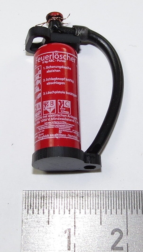 1 fertiger Feuerlöscher mit ovalem Griff Wedico-Größe       