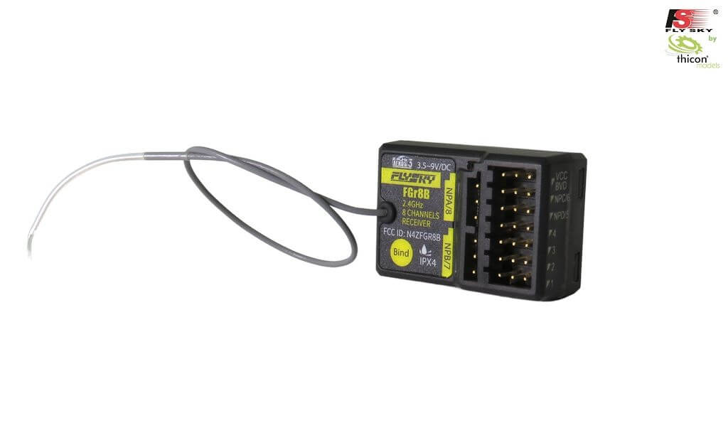 FlySky Empfänger 8-Kanal FGr8B für PL18. Sehr kleiner       