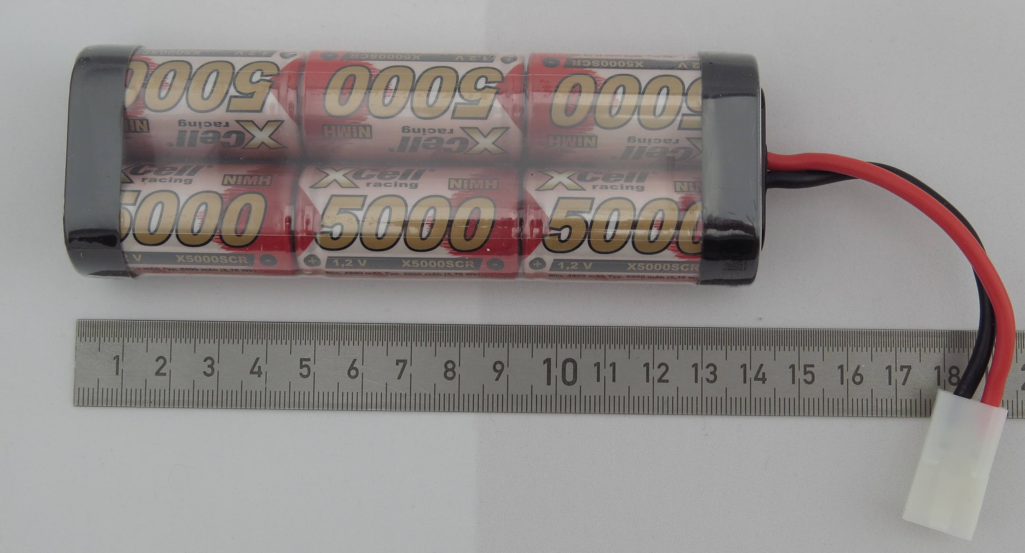 1x Racing-Akku-Pack mit 5000er-SUB-C-Zellen,7,2V.6 Zellen   