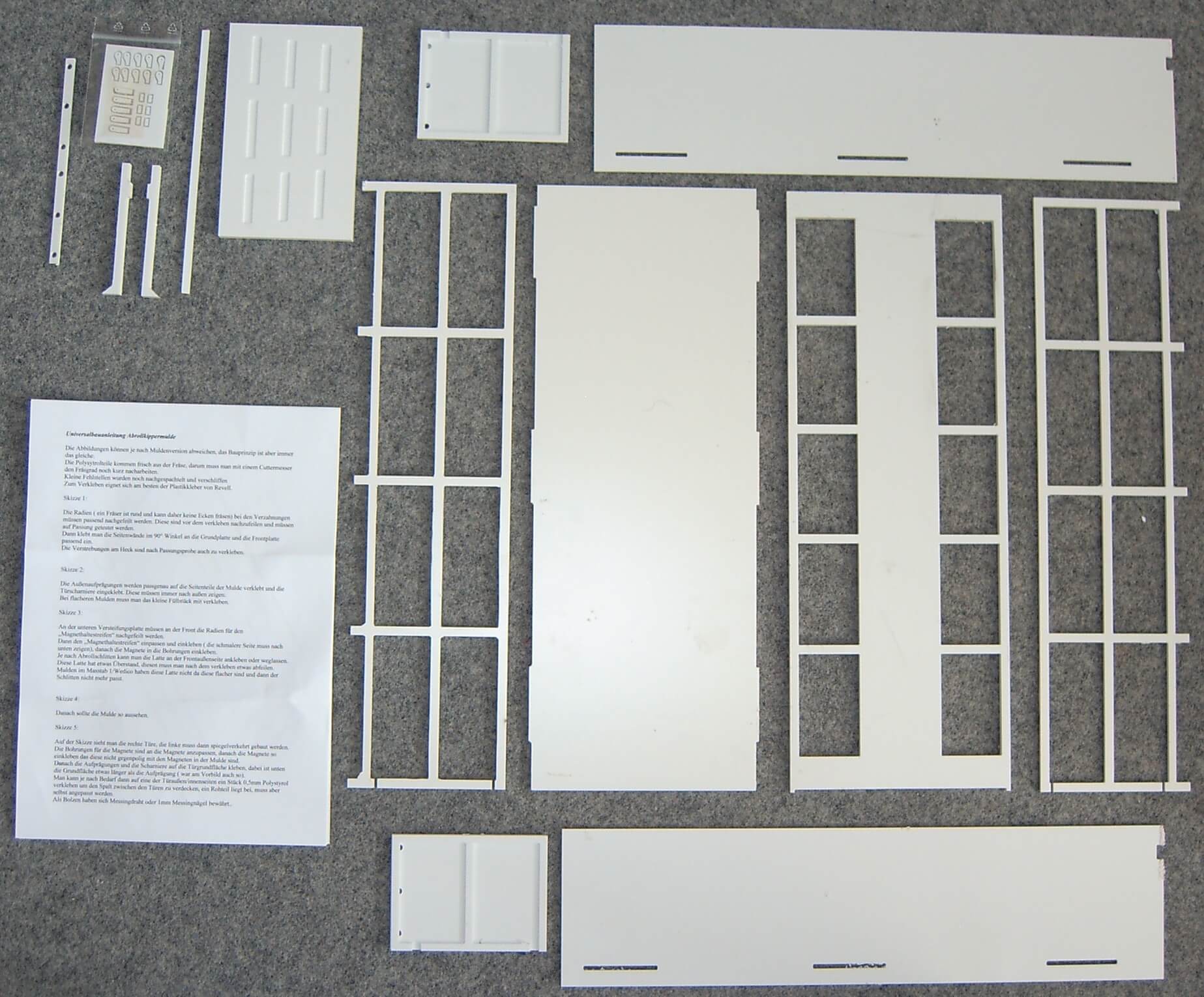 1x Bausatz Abrollkipper-Mulde, Wedico-Größe, Material:P     