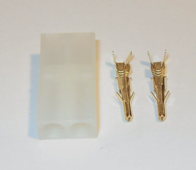 1x Tamiya-Stecker mit vergoldeten Kontakten (2-polig)