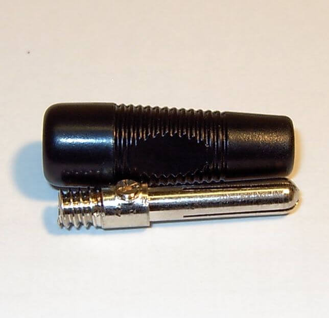 1x Bananenstecker, schwarz, Standard- Ausführung,           