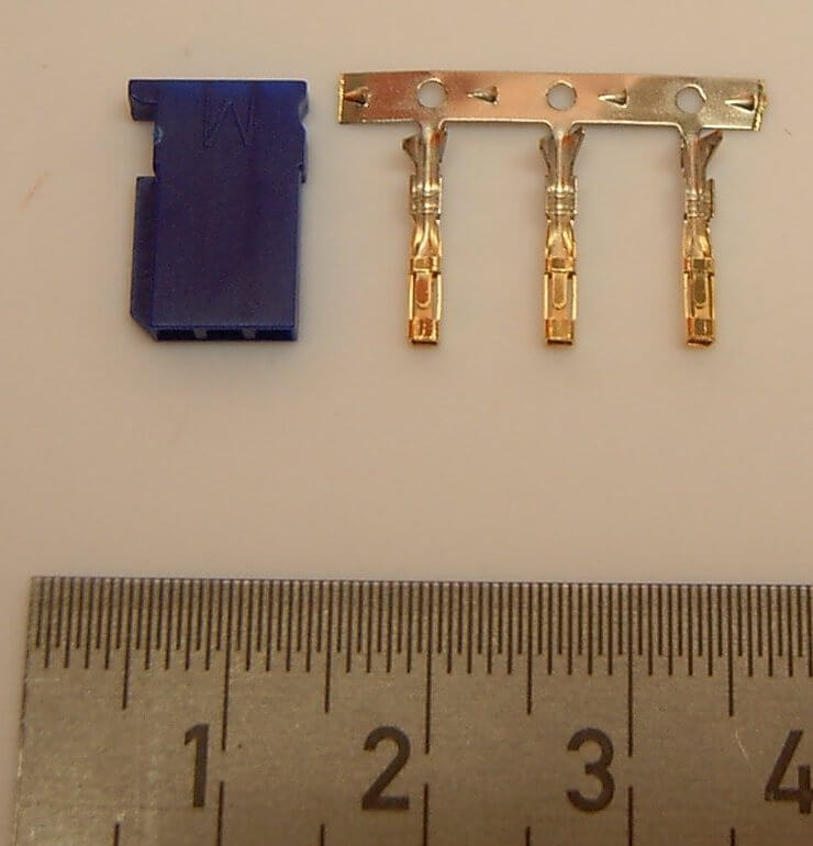 Servo-Stecker Futaba, Buchse, BLUE-Line  10 Stück           