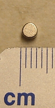 Neodym Magnet, rund, 3mm Durchmesser 2mm dick, hohe
