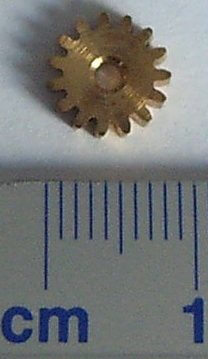 1 Schneckenrad 15 Zähne Modul 0,5 583715 Bohrung 2mm Breit  