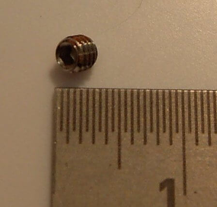 Gewindestift A2 M3x3mm mit Ringschneide  Innensechskant,