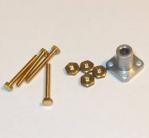 Universalhalter 1/16 4-eckig 2mm 1 Stück mit Schrauben und