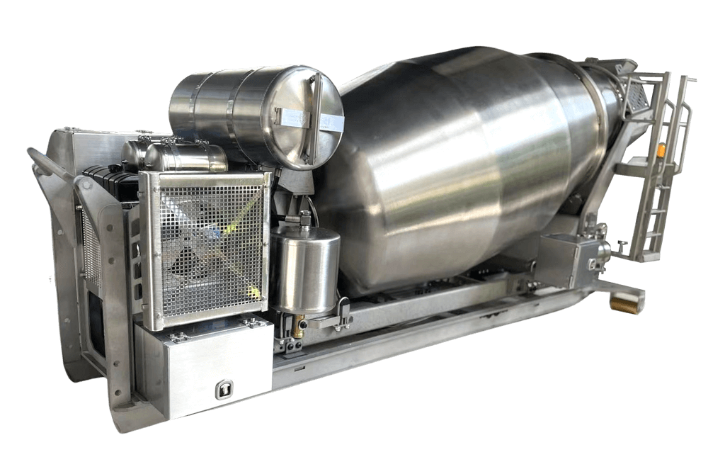 1:14 Betonmischer Abrollaufbau aus Edelstahl