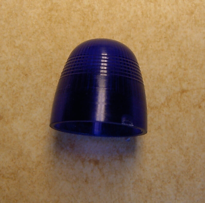 Ersatzhaube f. Rundumleuchte, blau, 1:8  rund, Glashöhe
