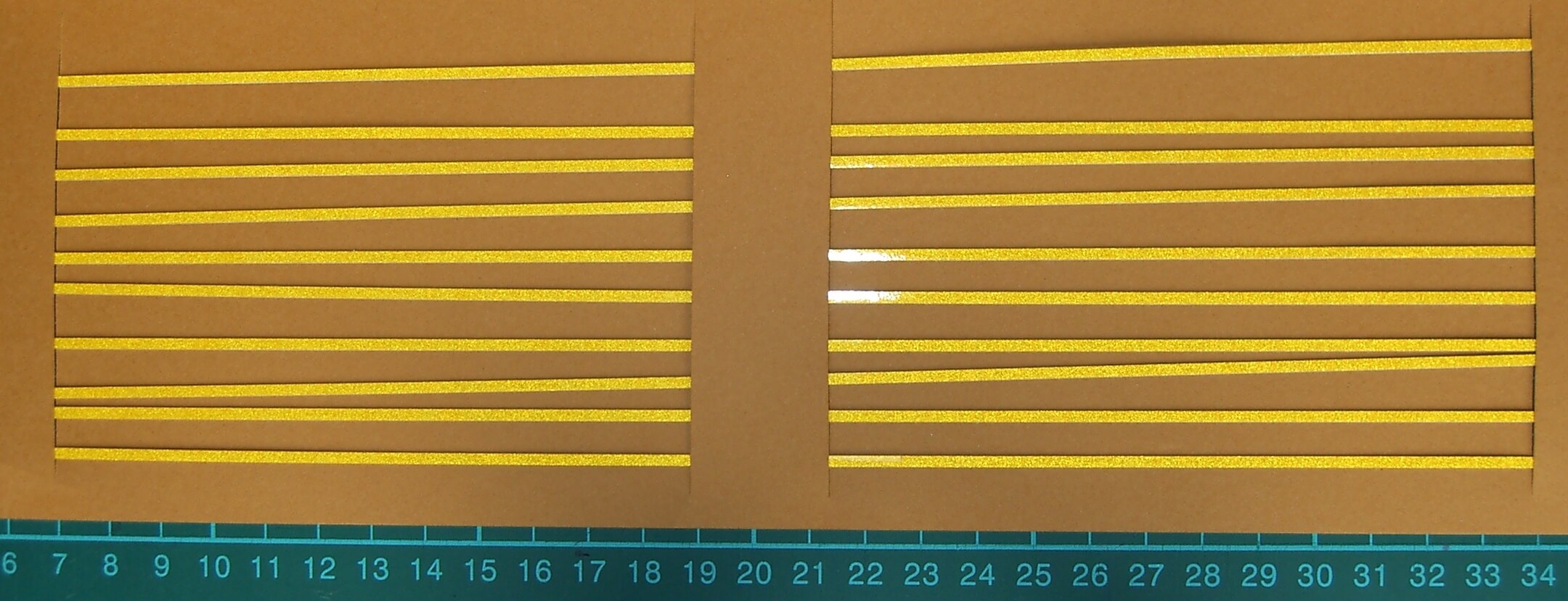 Warnstreifenset 2mm Streifenbreite, orange-reflex, ca