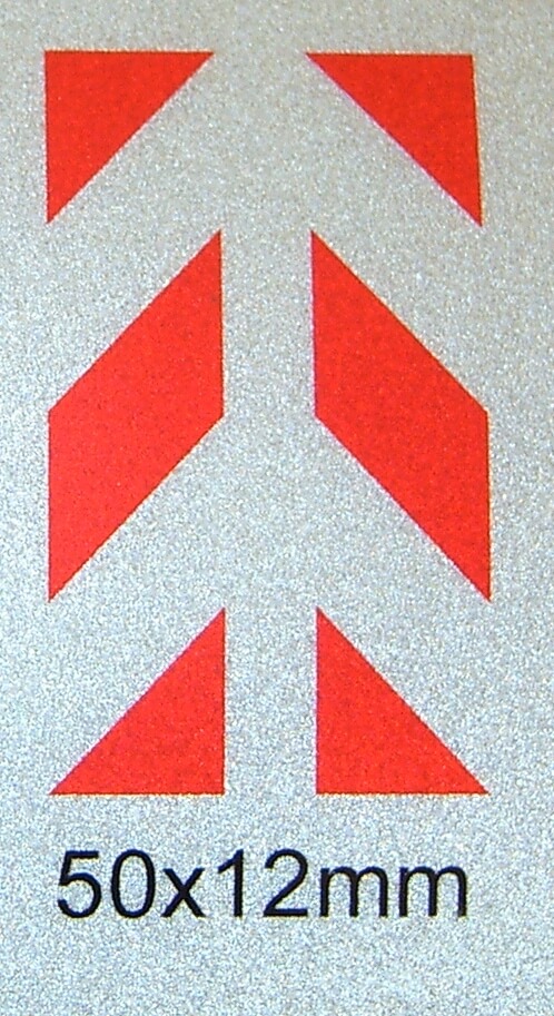 gedrucktes Foliendecal Reflex-Folie W-3  45°-Schräge        