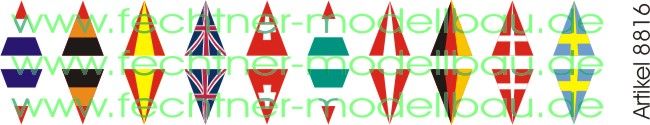 1x Miniatur-Wimpelsatz    z.B. zur           