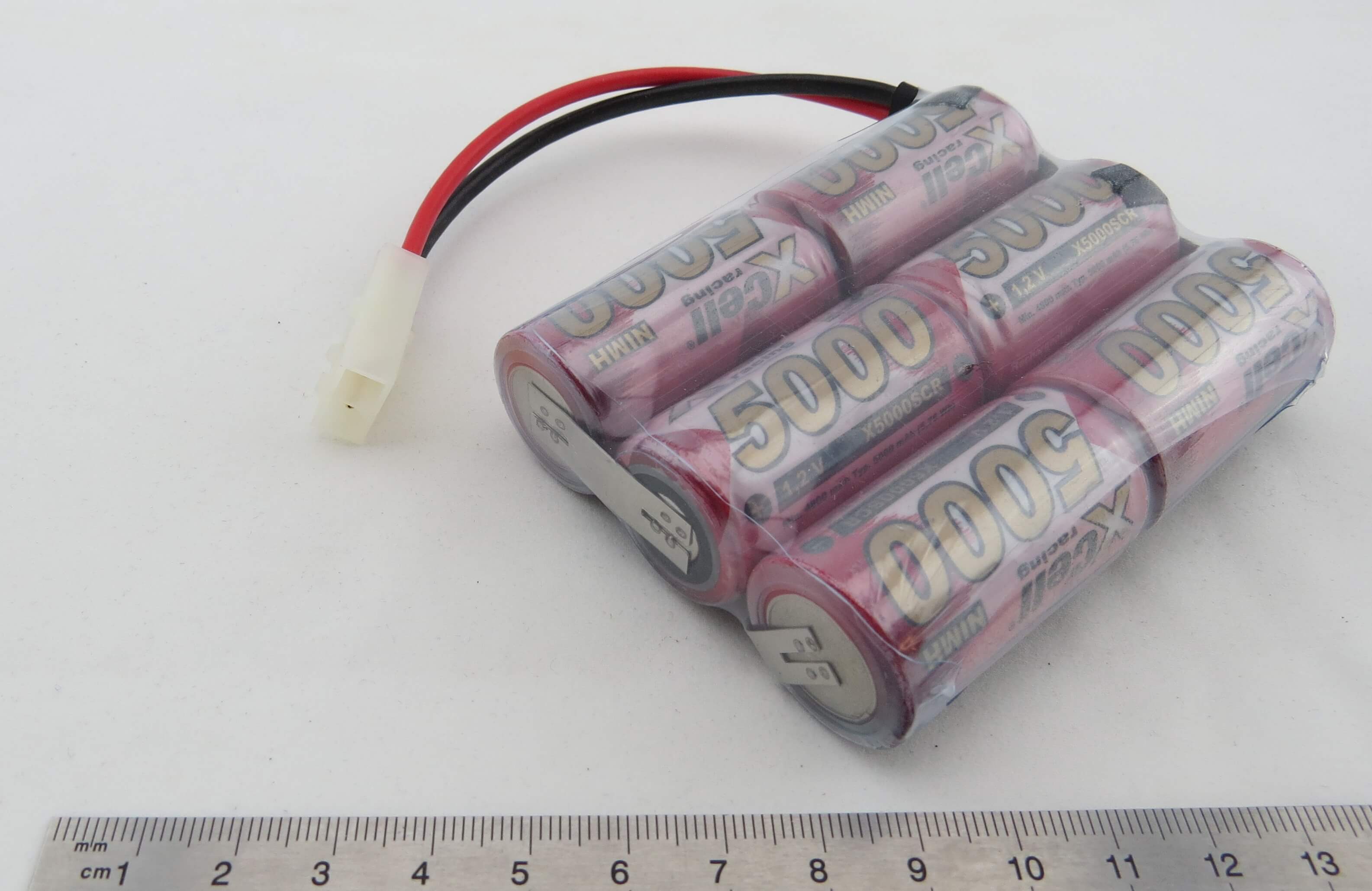 1x Akku-Pack mit SUB-C-Zellen, 7,2V, 6 Zellen, 5000mAh mit T