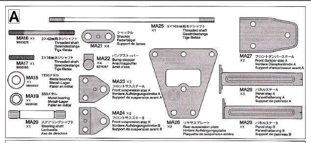 1 Metallteilebeutel A. Für Scania R620 6x4 Highline von     