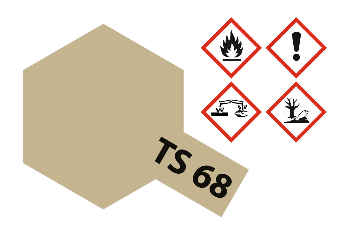 1x Sprühlack-Dose 100ml, Holzdeck Hellbraun, matt, TS-68    