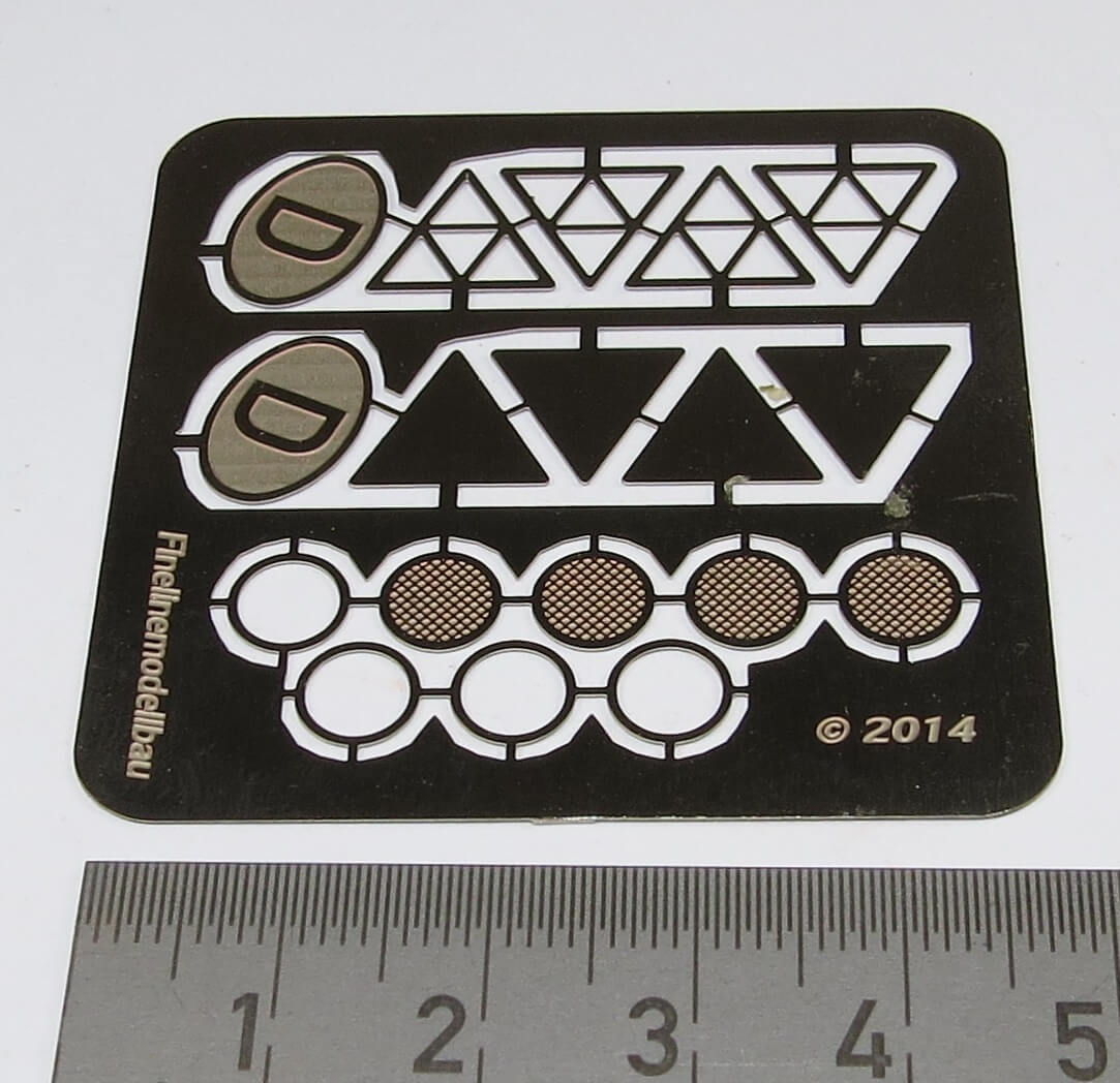 1 Satz Reflektoren, Messing geätzt. 2 Paar