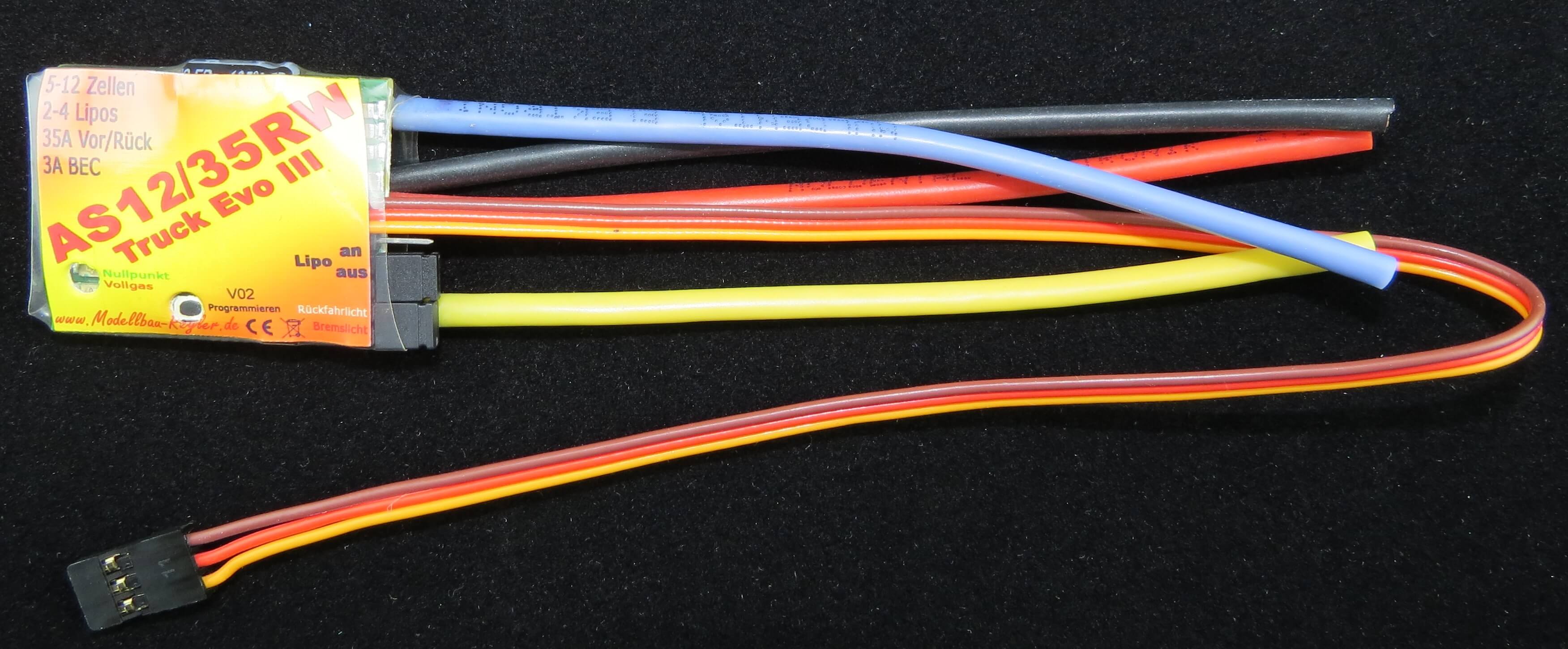 1x Fahrregler AS-12/35RW Truck EVO III. 100% vor-/rückw