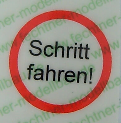 Schrittgeschwindigkeit weiss/rot 15mm Durchmesser           