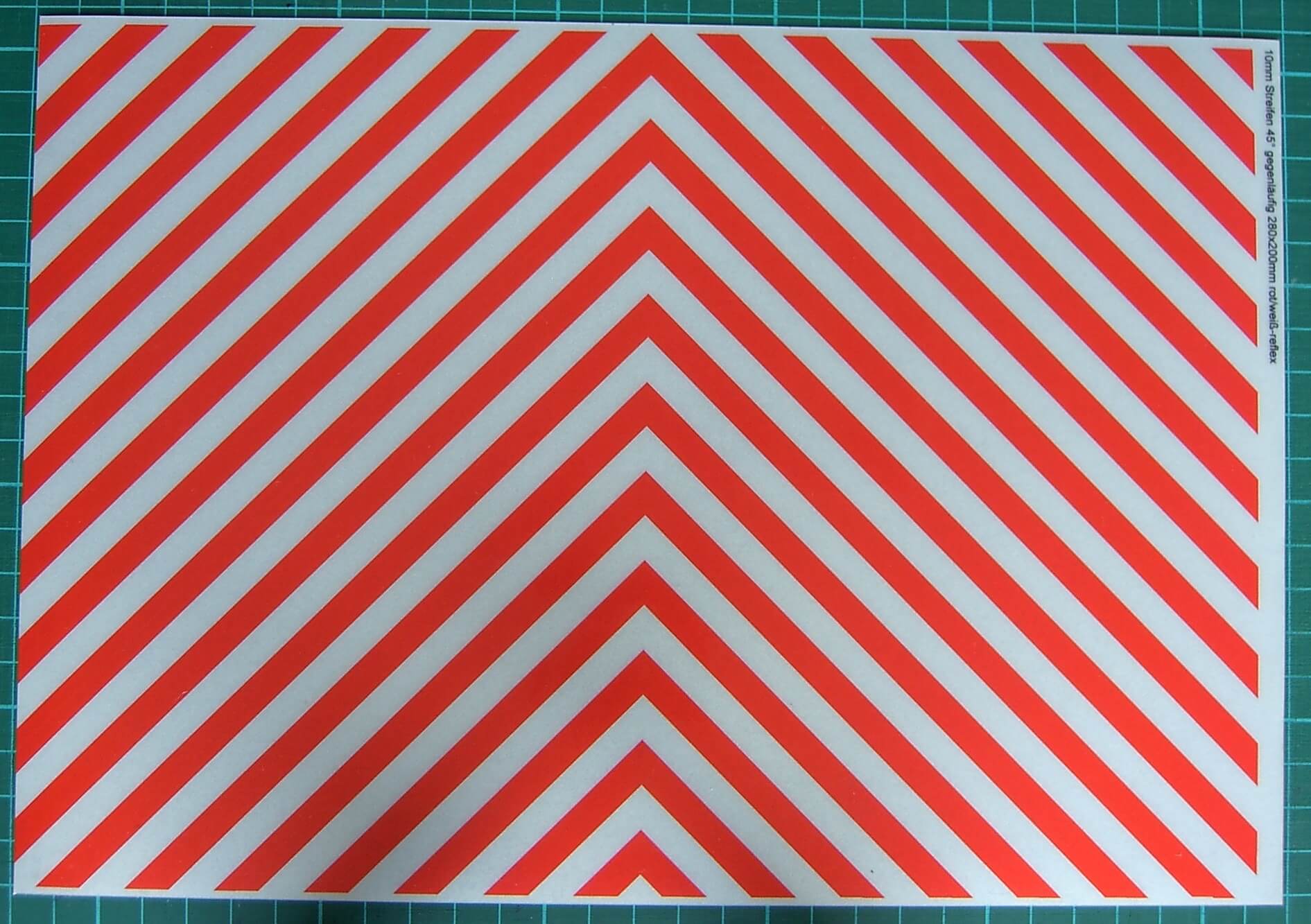 Dekorbogen Warnstreifen reflektierend ca. 200x280mm         