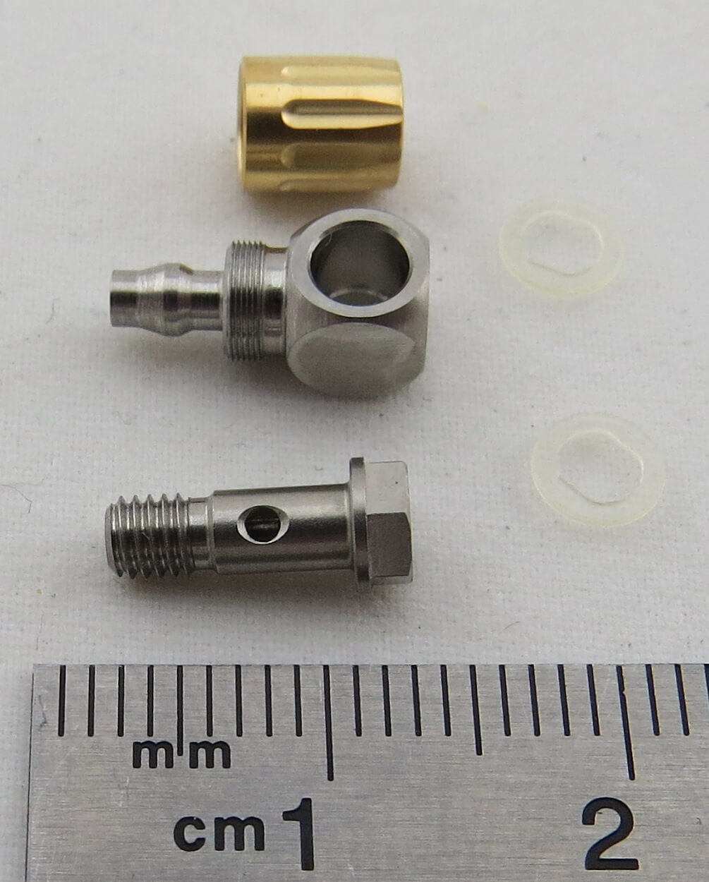 ScaleART Nippel gewinkelt 90°, aus Edelstahl, für 4x2mm     