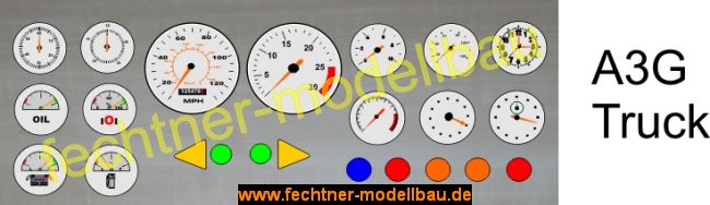 Decal/Aufkleber "Armaturenbrett" A3G für Trucks (allgemein) 