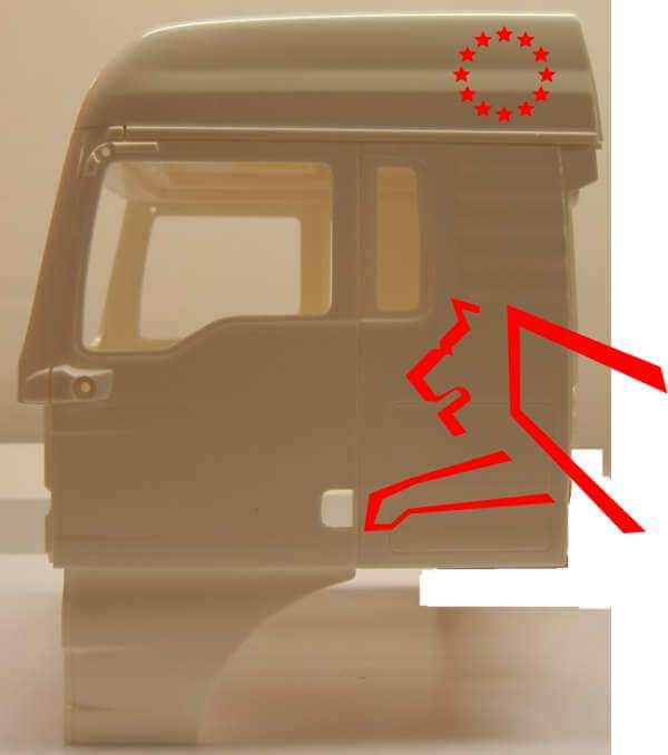 Folien-Dekor aus hochwertiger Selbst- klebefolie, für MAN   