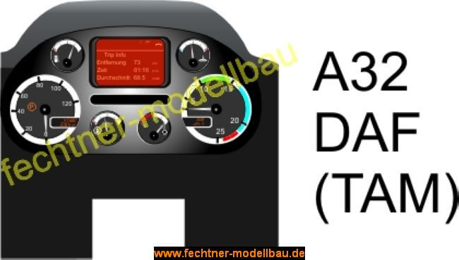 Decal/Aufkleber Armaturenbrett A32 für DAF (TAM)            