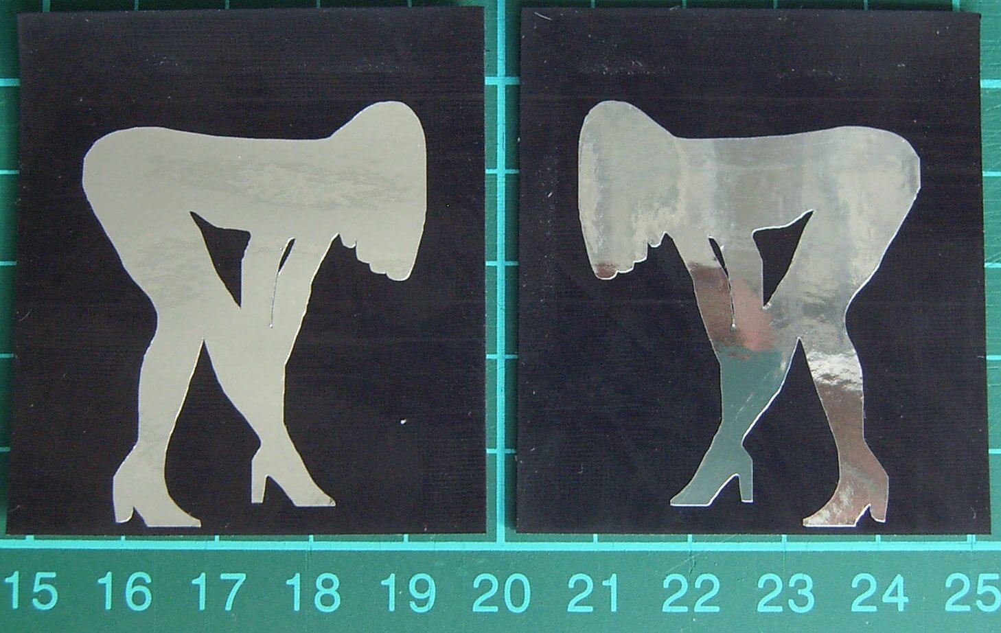 1 Paar Schmutzlappen Nr.110 55x50mm(HxB) mit chrom-farbigem 