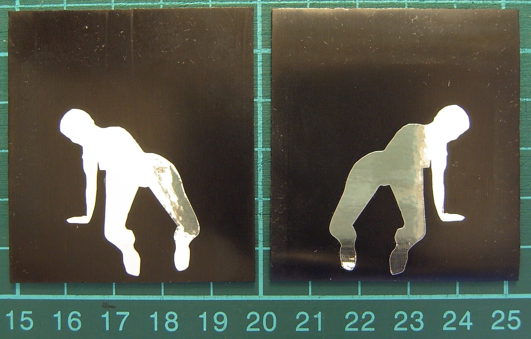 1 Paar Schmutzlappen Nr.113 55x50mm(HxB) mit chrom-farbigem 