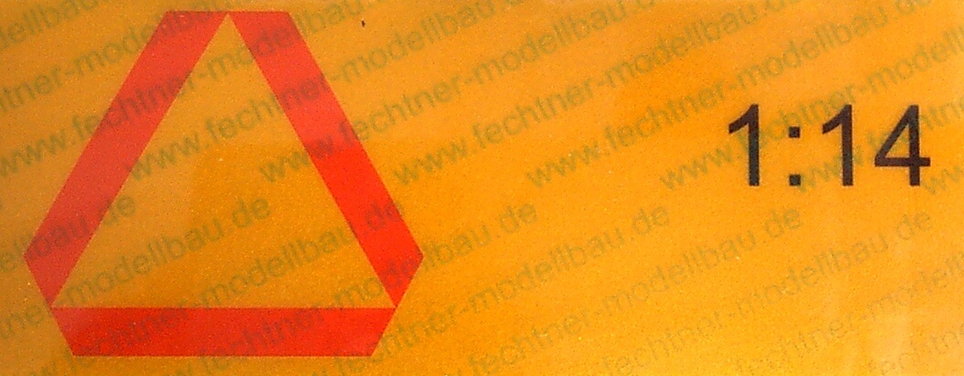 ECE69-Aufkleber zur Heckmarkierung. 1/14 Aus verkehrs-gelb  