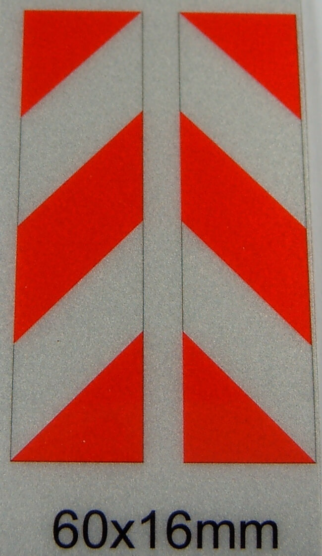gedrucktes Foliendecal Reflex-Folie W-3  45°-Schräge        